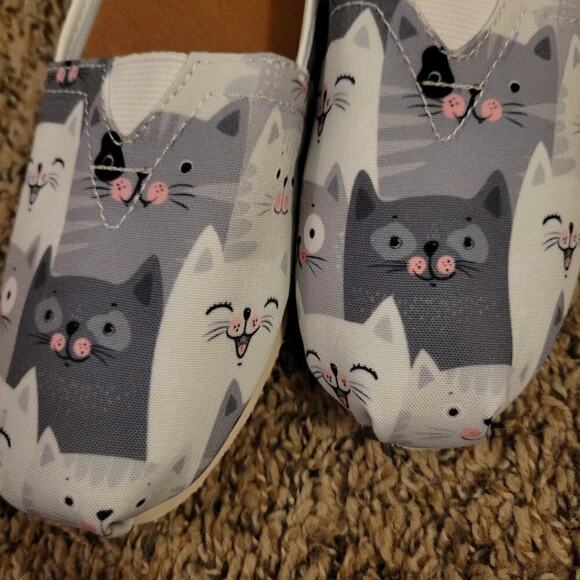 NEW InterestPrint Grey Cats Womens Comfortable Casual Flats 4.5 - Picture 3 of 7